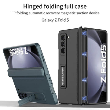 Magnetic Frame Kick Stand All-Included Case With S-Pen Slot For Z Fold 5