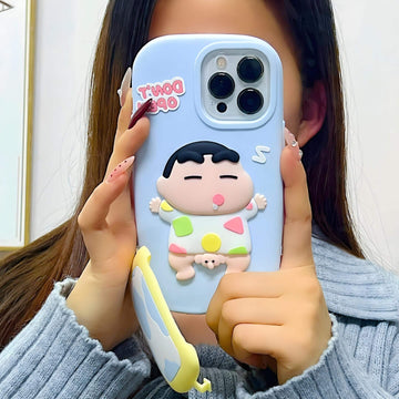 Don't Open Shinchan Silicon Phone Case For iPhone