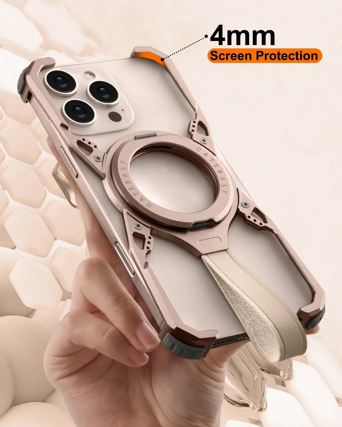 Tail Metal Case With Versatile Stand For iPhone