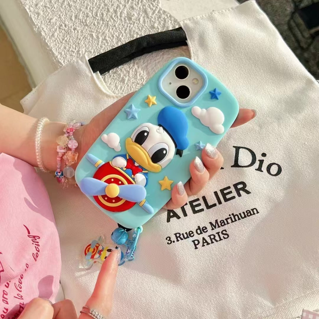 Flying Donald Duck Silicon Phone Case For iPhone