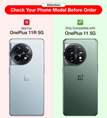 Ice Crystal Series Hybrid Transparent PC Military Grade TPU Back Cover for OnePlus 11 5G, 6.7 inch, Crystal Clear