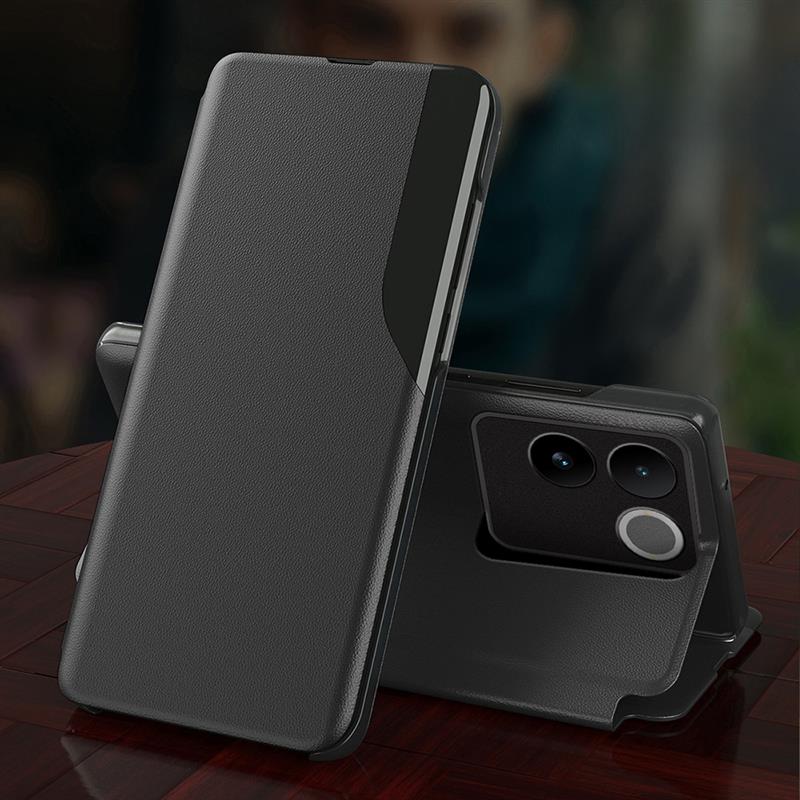 Vivo Luxury Half Window Leather Flip Case