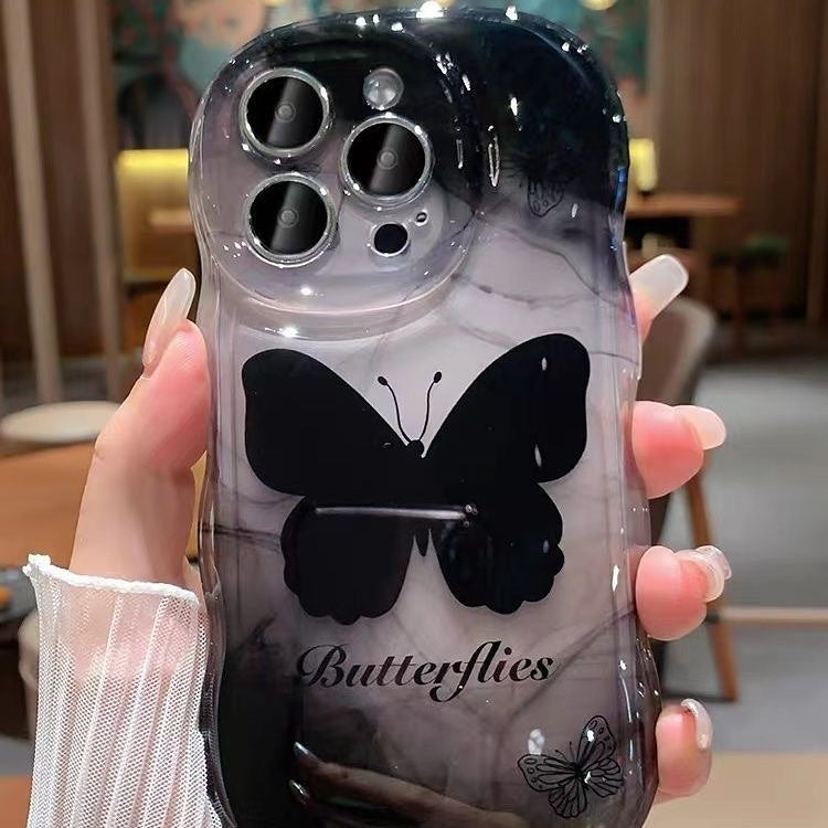 Butterfly Mirror Silicon Phone Case For iPhone