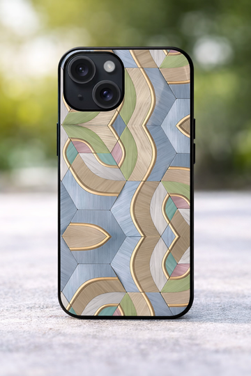 3D Illustration Seamless Glossy Metal TPU Case