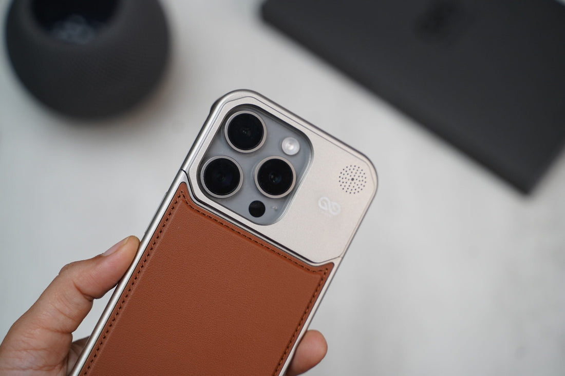 Personalized Vegan Leather Case With Titanium Frame