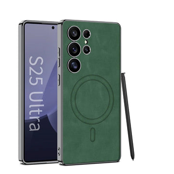 Shockproof Frosted Leather Magnetic Case for Samsung Galaxy