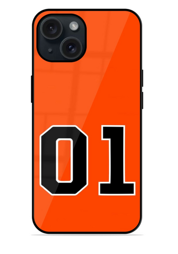 01 Number Glossy Metal TPU Case