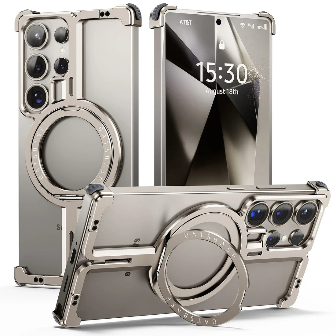 Samsung Galaxy Ultra Aluminum Frameless Case with Bumper & Ring