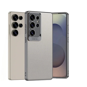 Shockproof Electroplate Leather Phone Case for Samsung