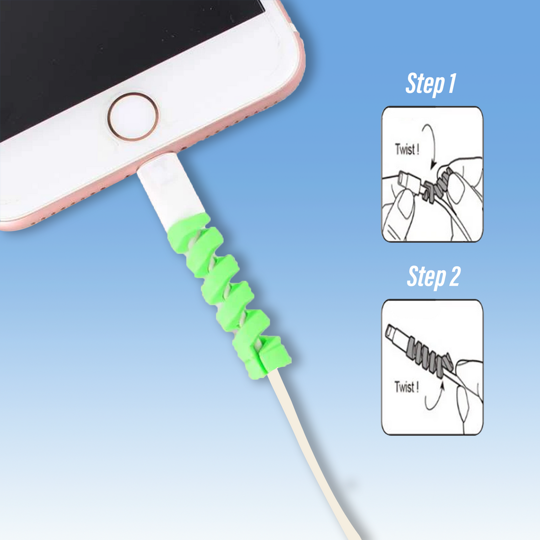 Spiral Cable Protector (1 Set 4 Pieces)