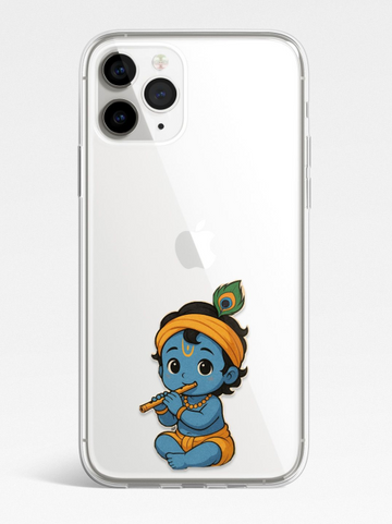 Little Cute Krishna Transparent Printed Mobile Case