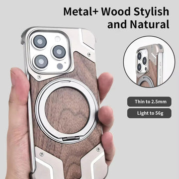 Metal + Wood iPhone Case