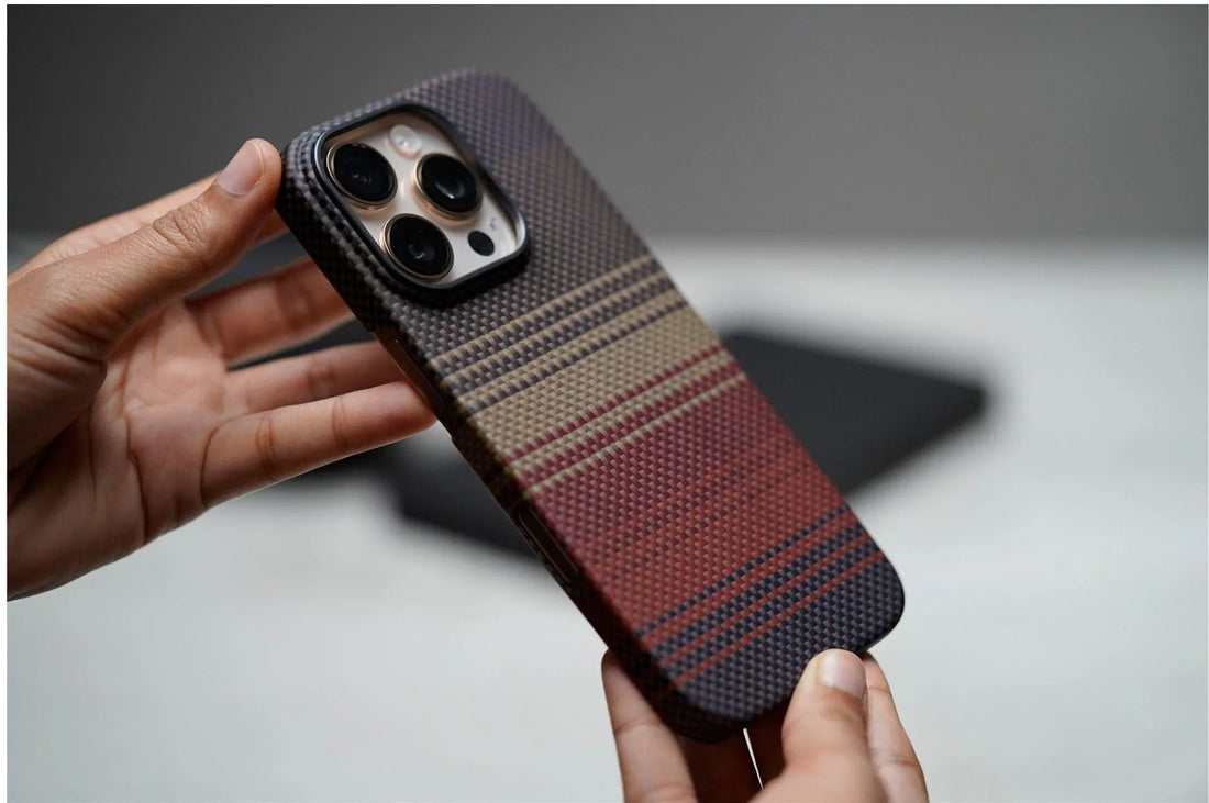 Magsafe Tangerine Orange Real Aramid Carbon Fiber Case